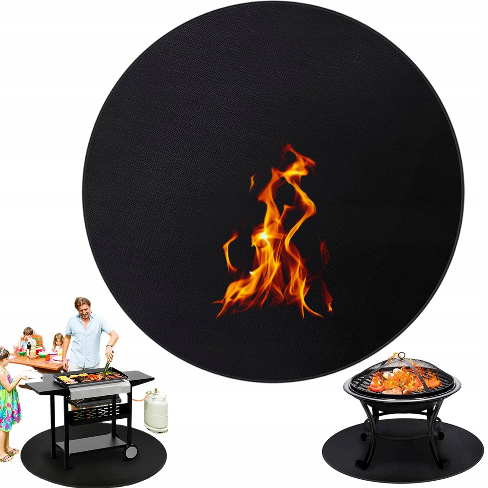 Ohnivzdorná Podložka Do Krbu Půlkruhová Grilovací Deska 122 cm Do Krbu