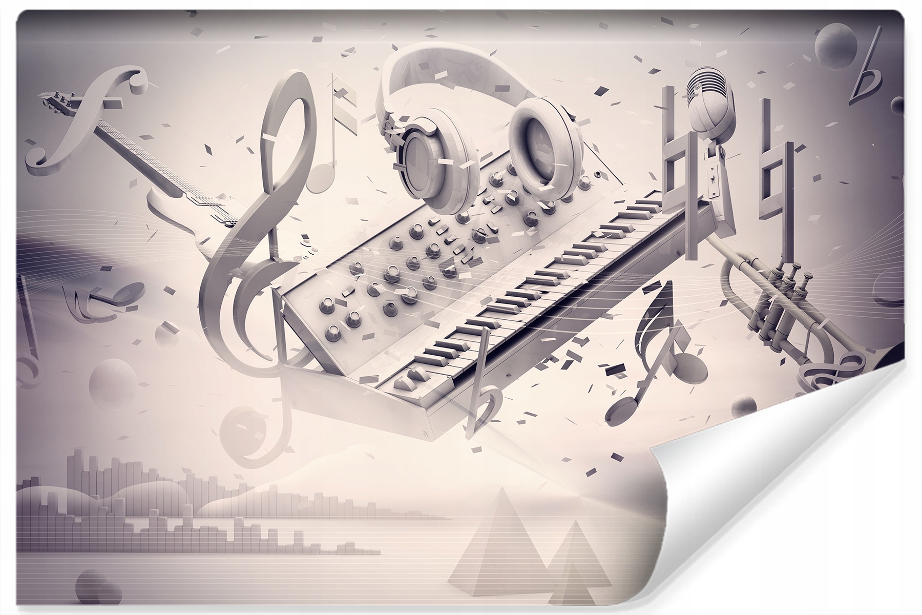 

Fototapeta do Salonu Muzyka Nuty Modern 3D 315x210