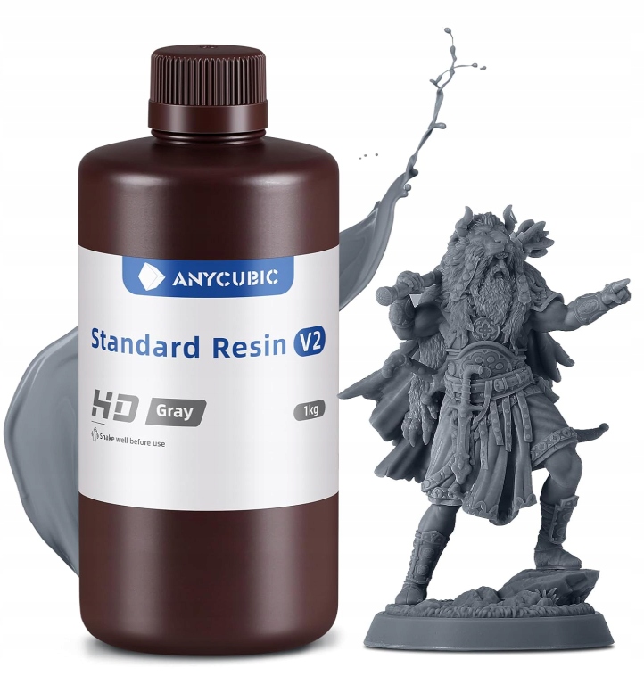 Żywica Uv Anycubic Standard V2 Hd Grey Gray Szara 1kg 1l do drukarki 3D