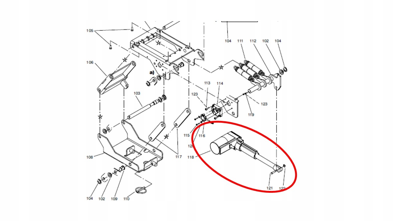 Siłownik szczotek Taski Swingo 4000 / 5000 Kod producenta 4124205