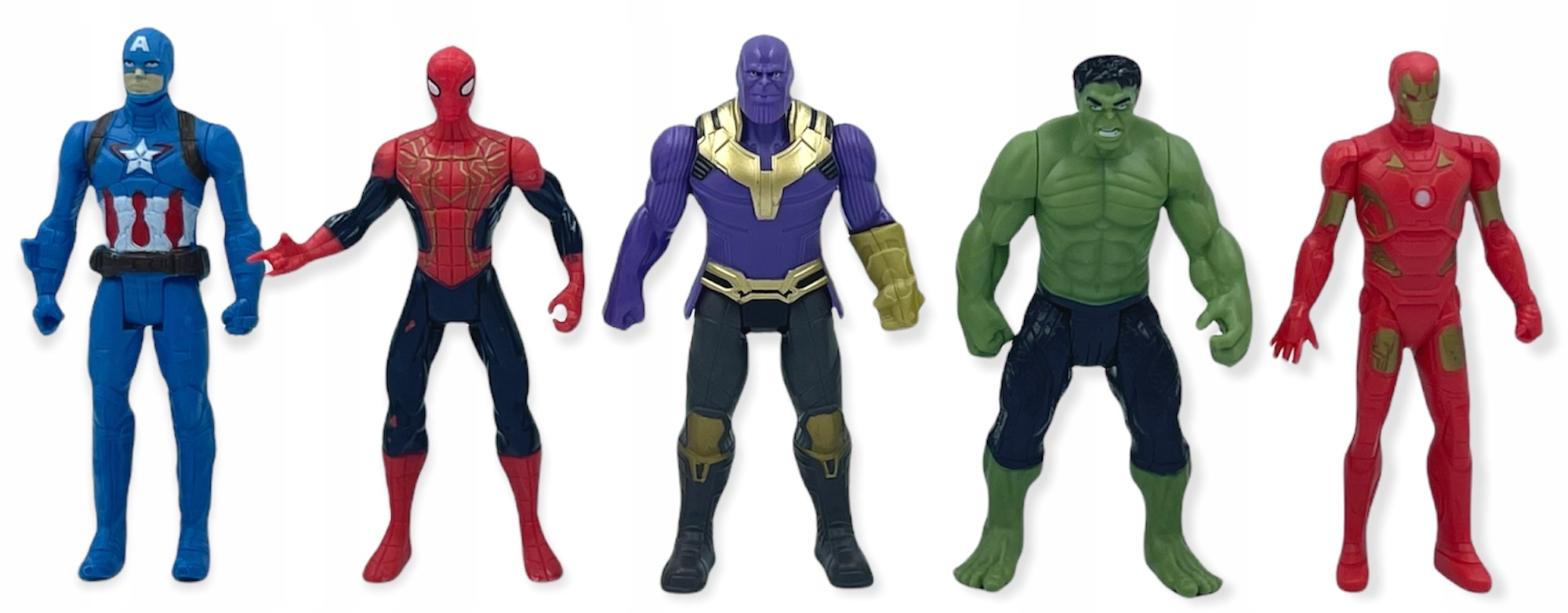 FIGURKI AVENGERS HULK IRON SPIDERMAN THANOS 5 SZT Kod producenta 018