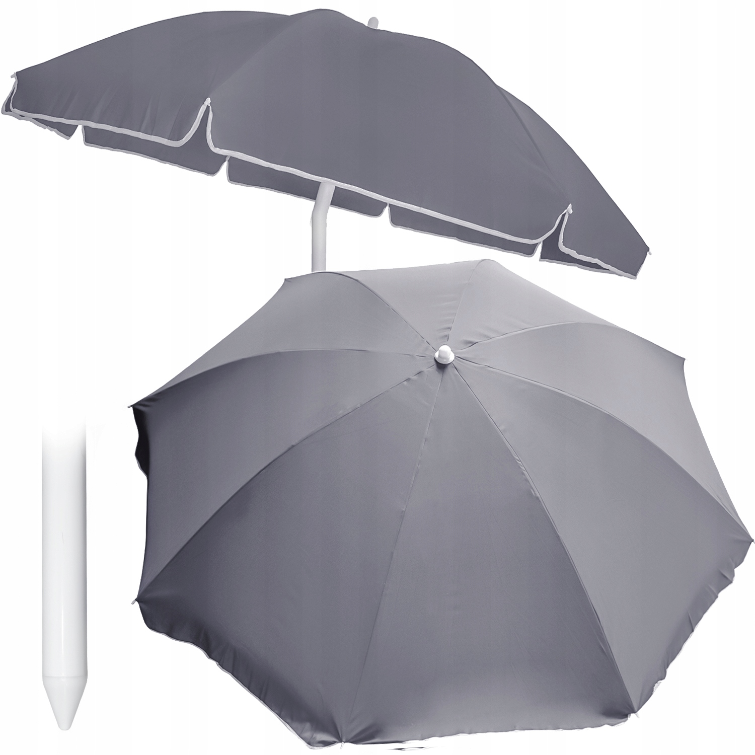 Parasol Ogrodowy plażowy 240 cm uchylny Przeciwsłoneczny kompaktowy ogród