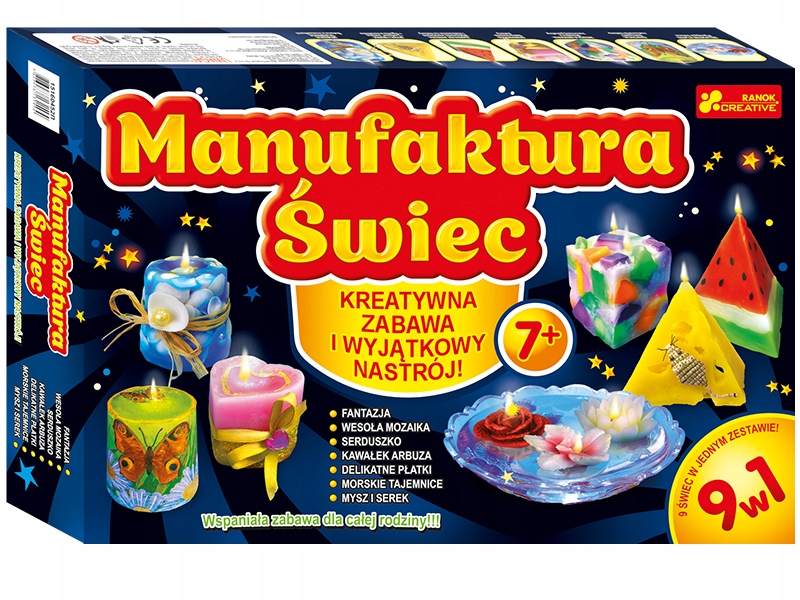 ZESTAW DO ROBIENIA ŚWIEC MANUFAKTURA PREZENT DLA 7 8 9 LATKA