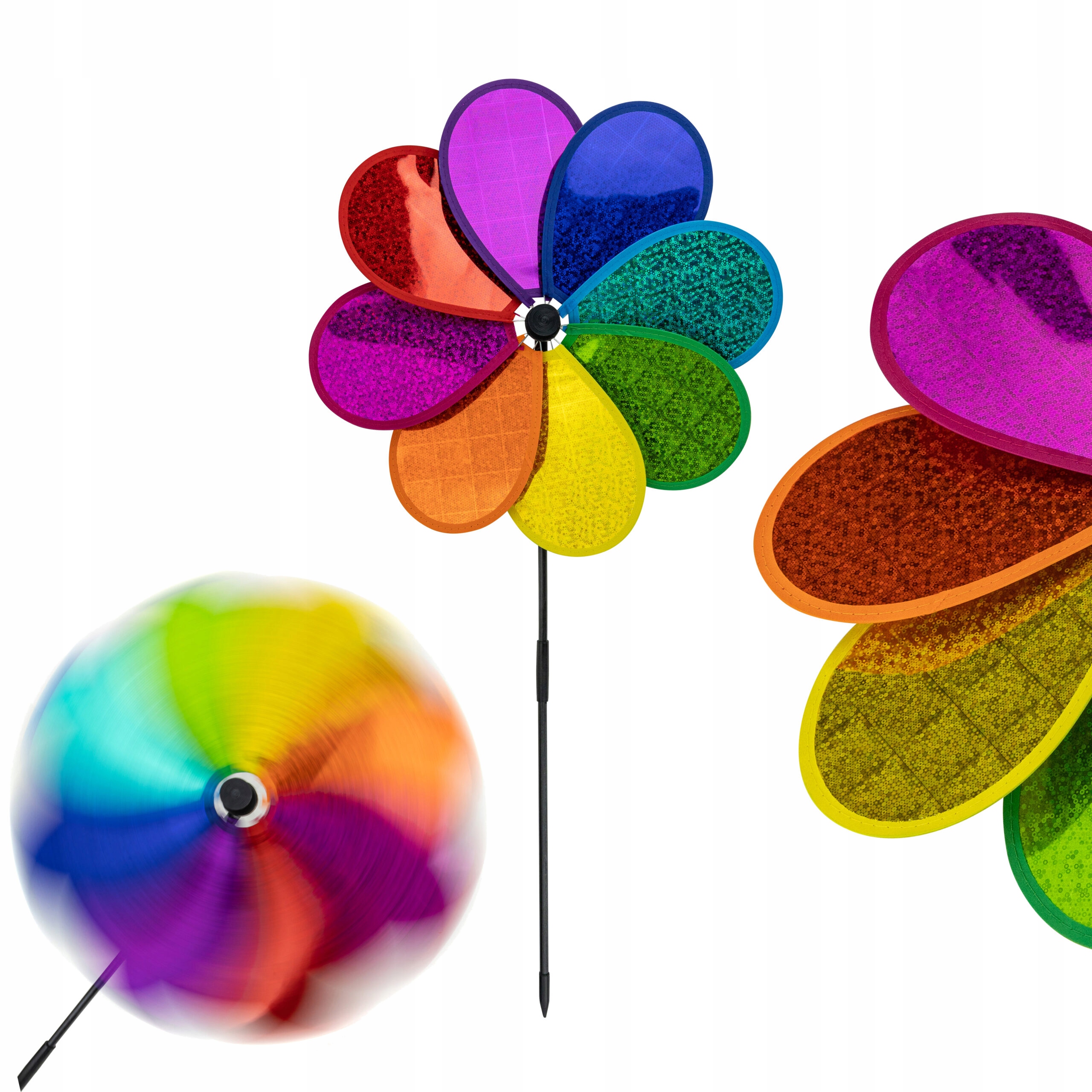 WIATRAK KOLOROWY DLA DZIECI OGRODOWY WIATRACZEK OZDOBA DO OGRODU 80 cm Rodzaj wiatrak