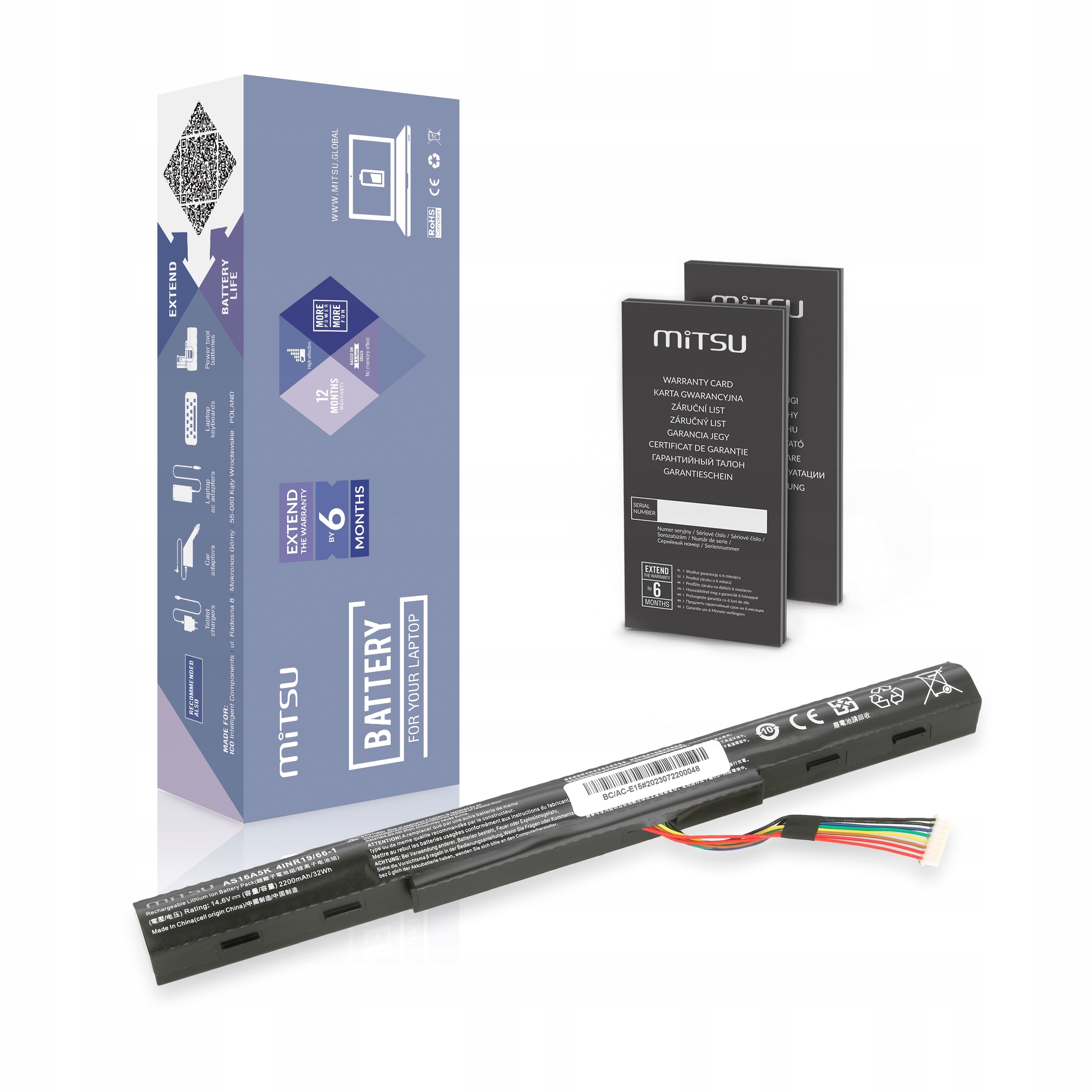 Bateria Mitsu do Acer Aspire E5-475 E5-575