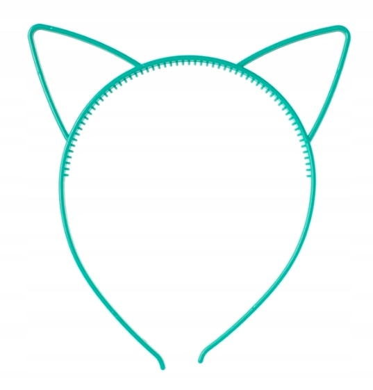 Balet Taniec Opaska do Włosów Kocie Uszy Turkus