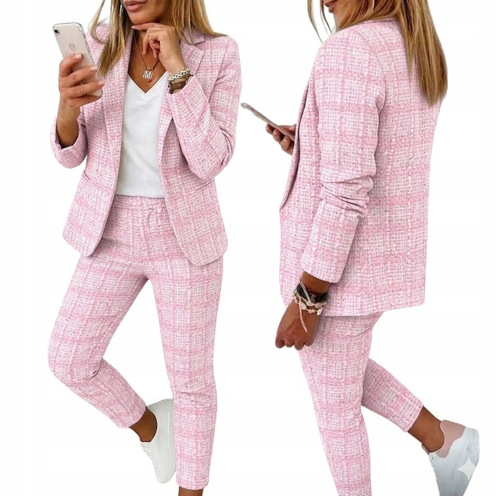 Damski garnitur sportowy komplet marynarka spodnie