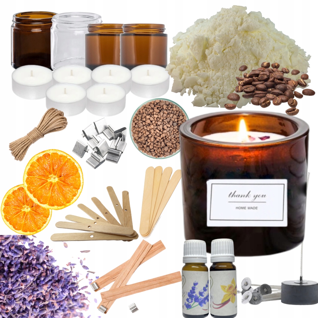Sada Na Výrobu Sójových Svíček dárek 52 díl.