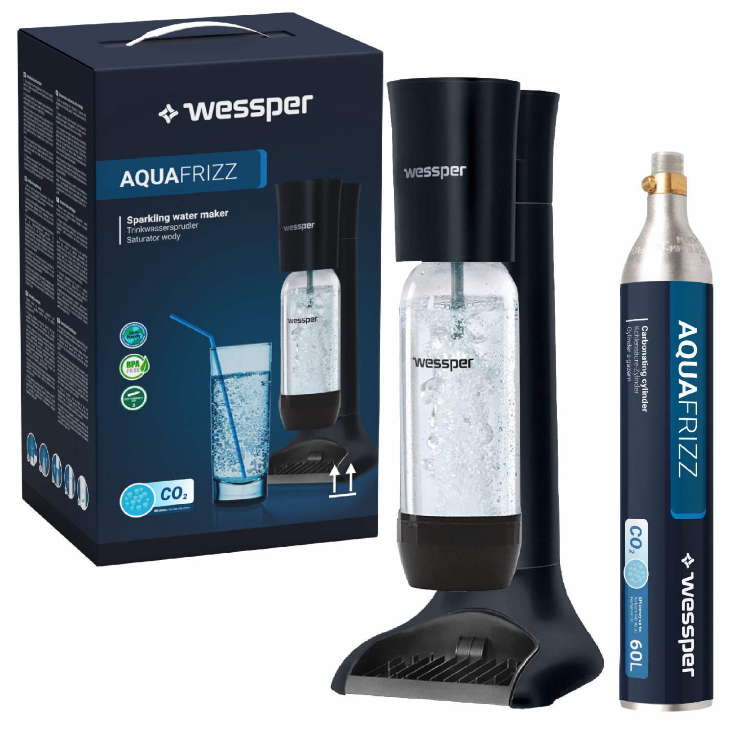 

Saturator Aquafrizz Na Nabój CO2 + 2 Butelki