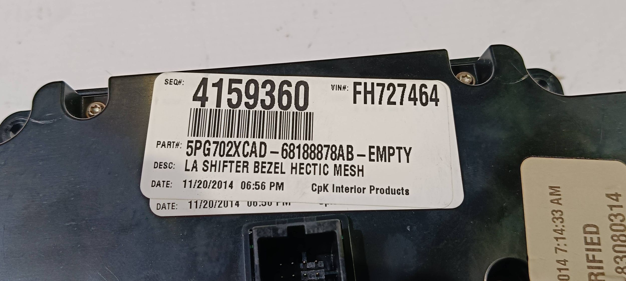 Panel control unit air conditioning devices of the air conditioning radia Dodge Challenger 2015