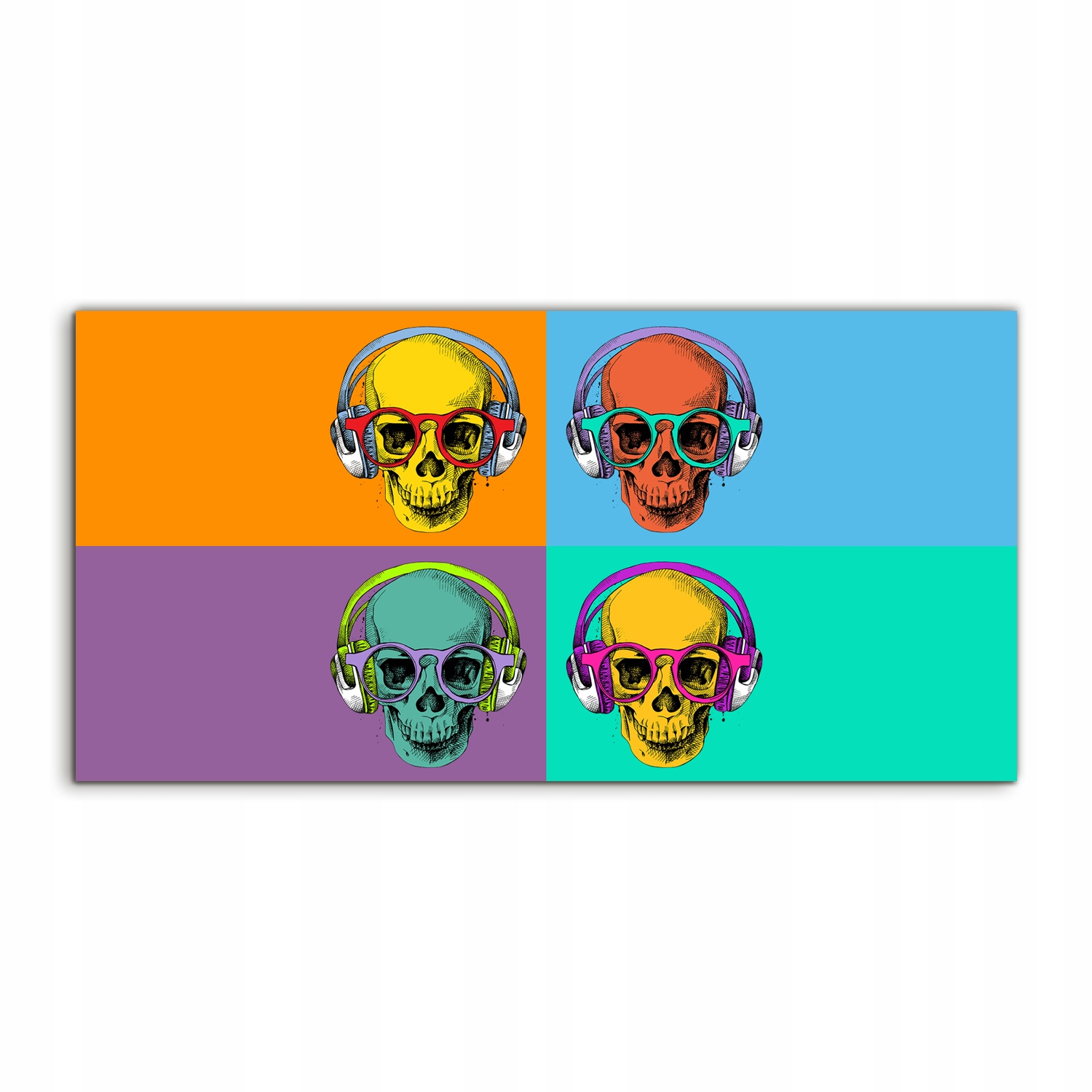 

Fotoobraz 120x60 z grafiką Czaszka Art Słuchawki