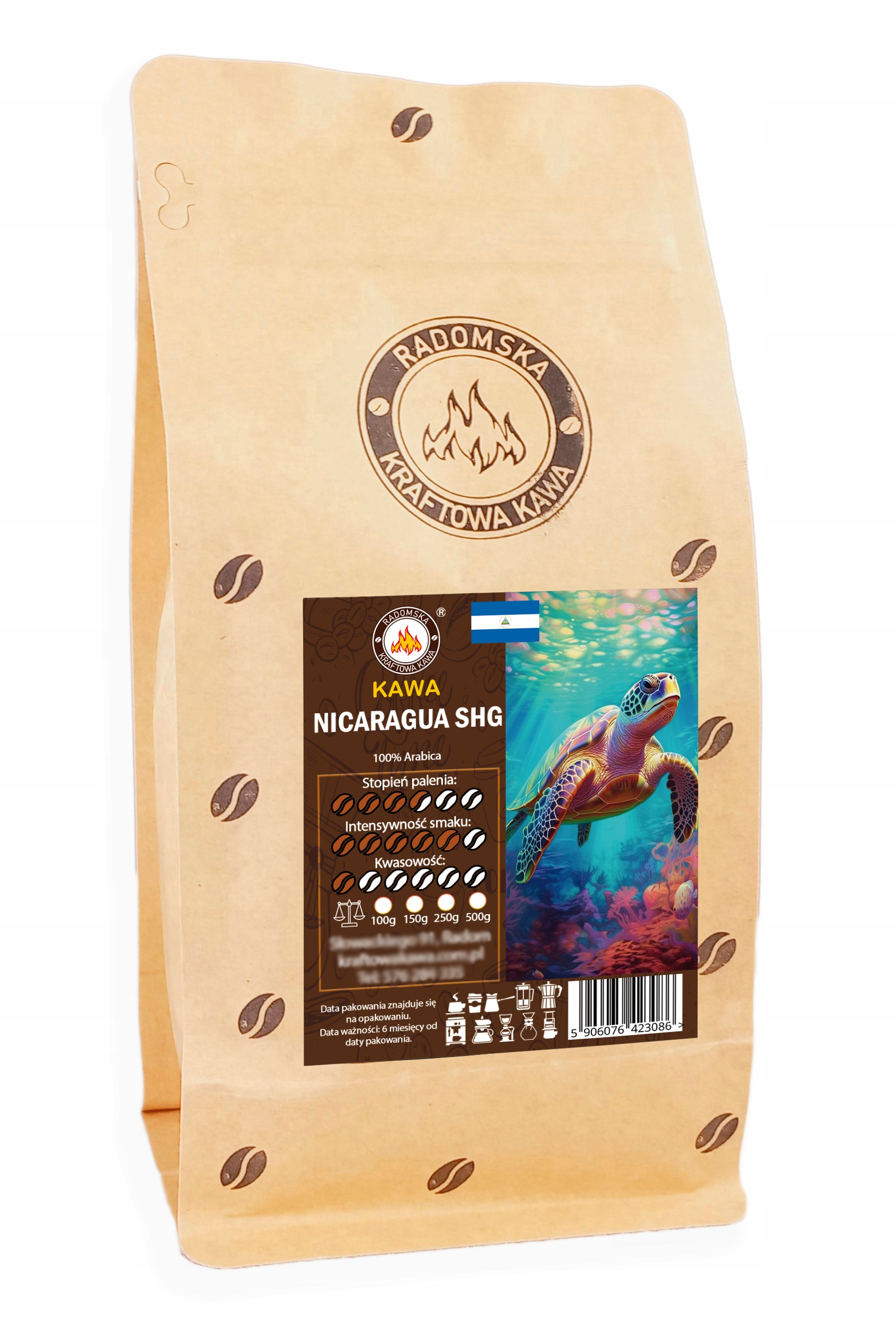 Levně Káva Nicaragua Shg Ep Olomega 500g