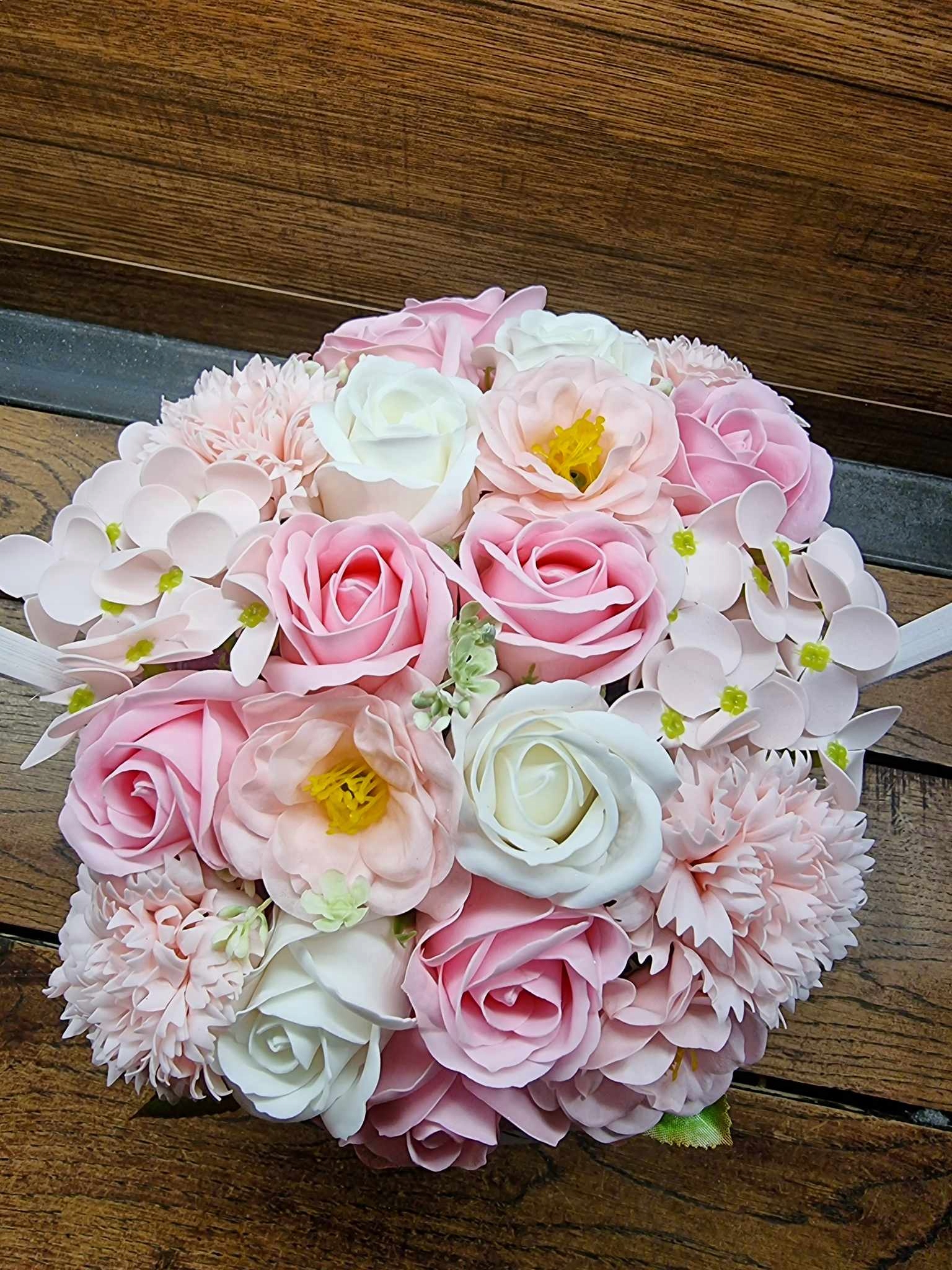 Bukiet kosz upominkowy róże kwiaty mydlane PACHNĄCE topper do wyboru Marka inna