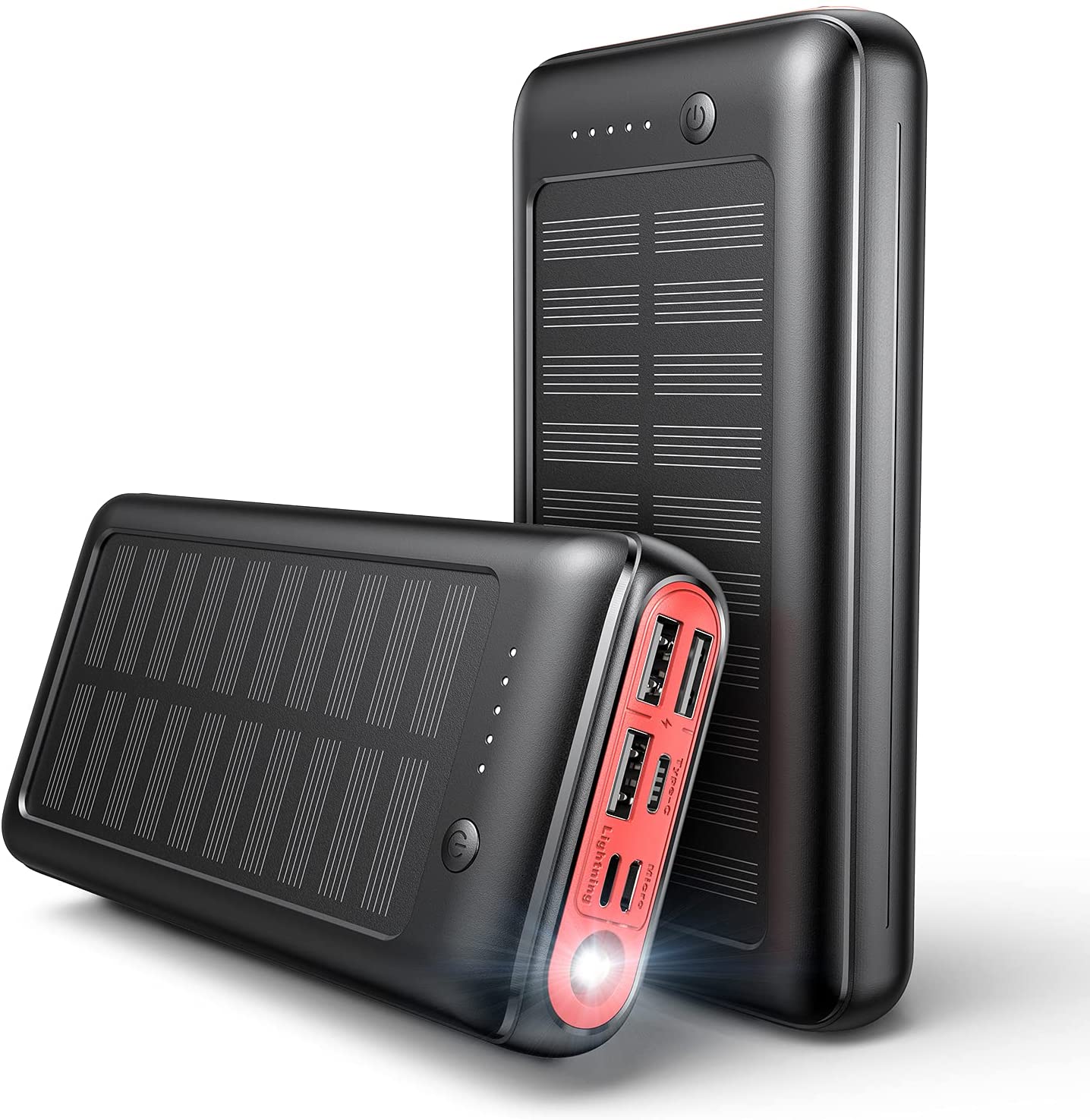 Powerbank Solarny 30000Mah Usb C Micro Lightning Premium