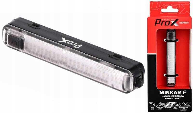 Lampa Przód Prox Minkar F 24xSMD Led 30LM, 300mAh Usb-c, Memory, Safe Mode