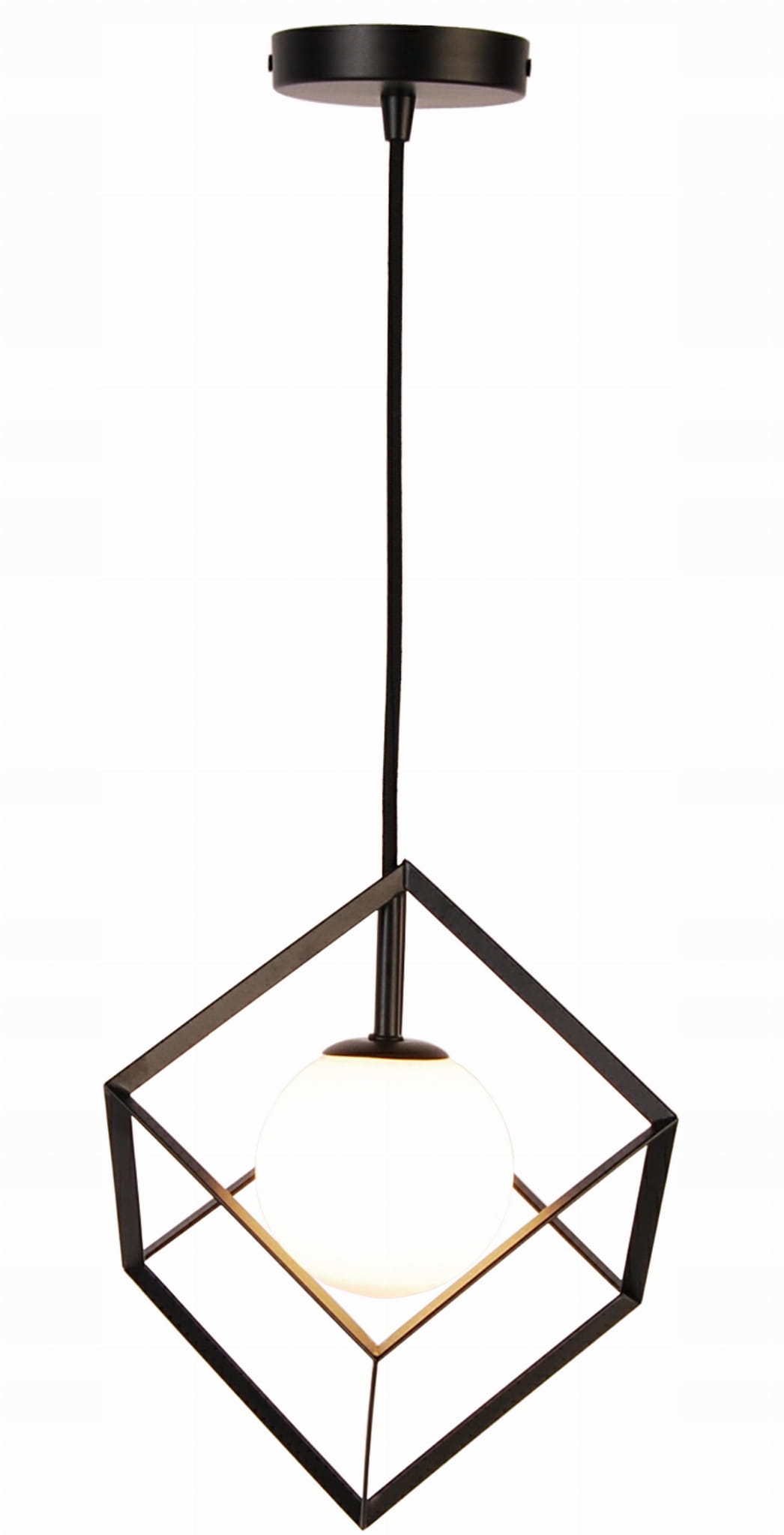 Candellux závěsná lampa Weert 1xG9 Ø15 cm černá/sklo