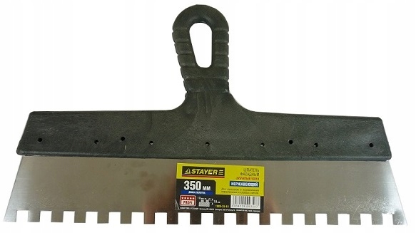 

Szpachelka Szpachla Paca Ząbkowana 350mm Ząb 10mm