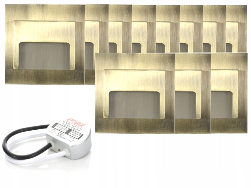 Sada schodišťových svítidel Halogen Led 11x napájecí zdroj