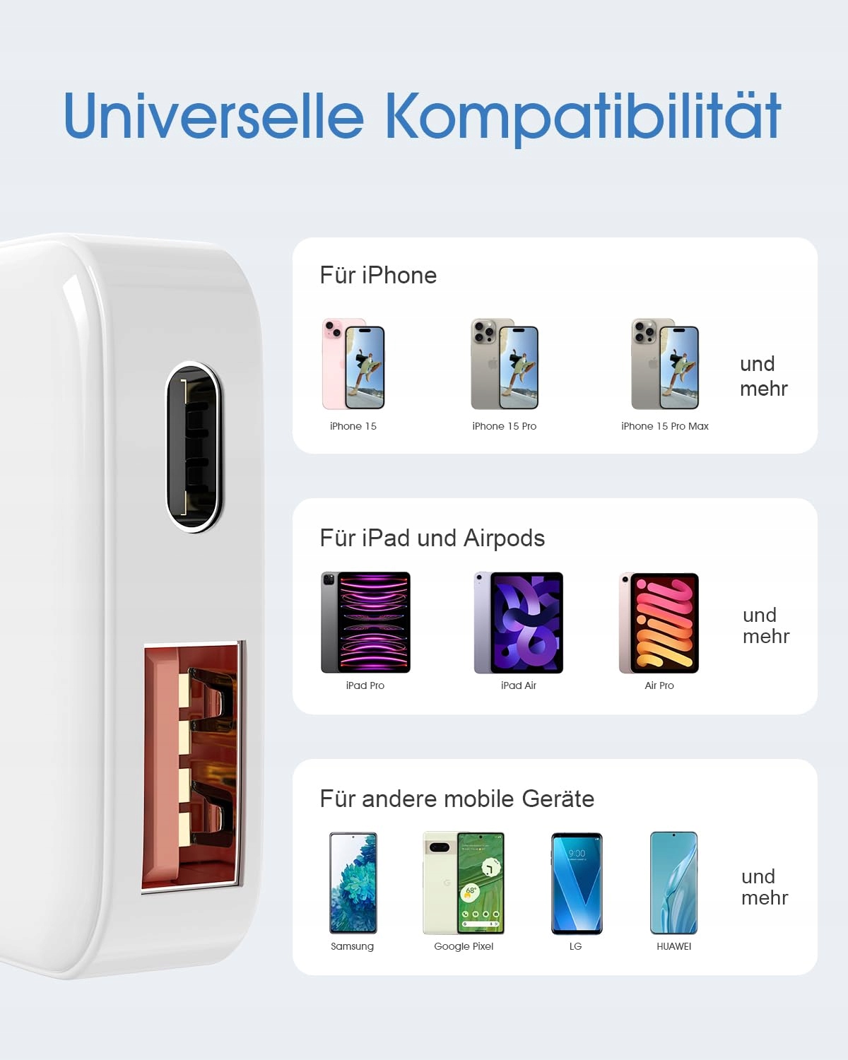 ZINOOY Ładowarka USB C 20W PD Szybkie Ładowanie iPhone Galaxy — miniatura 9