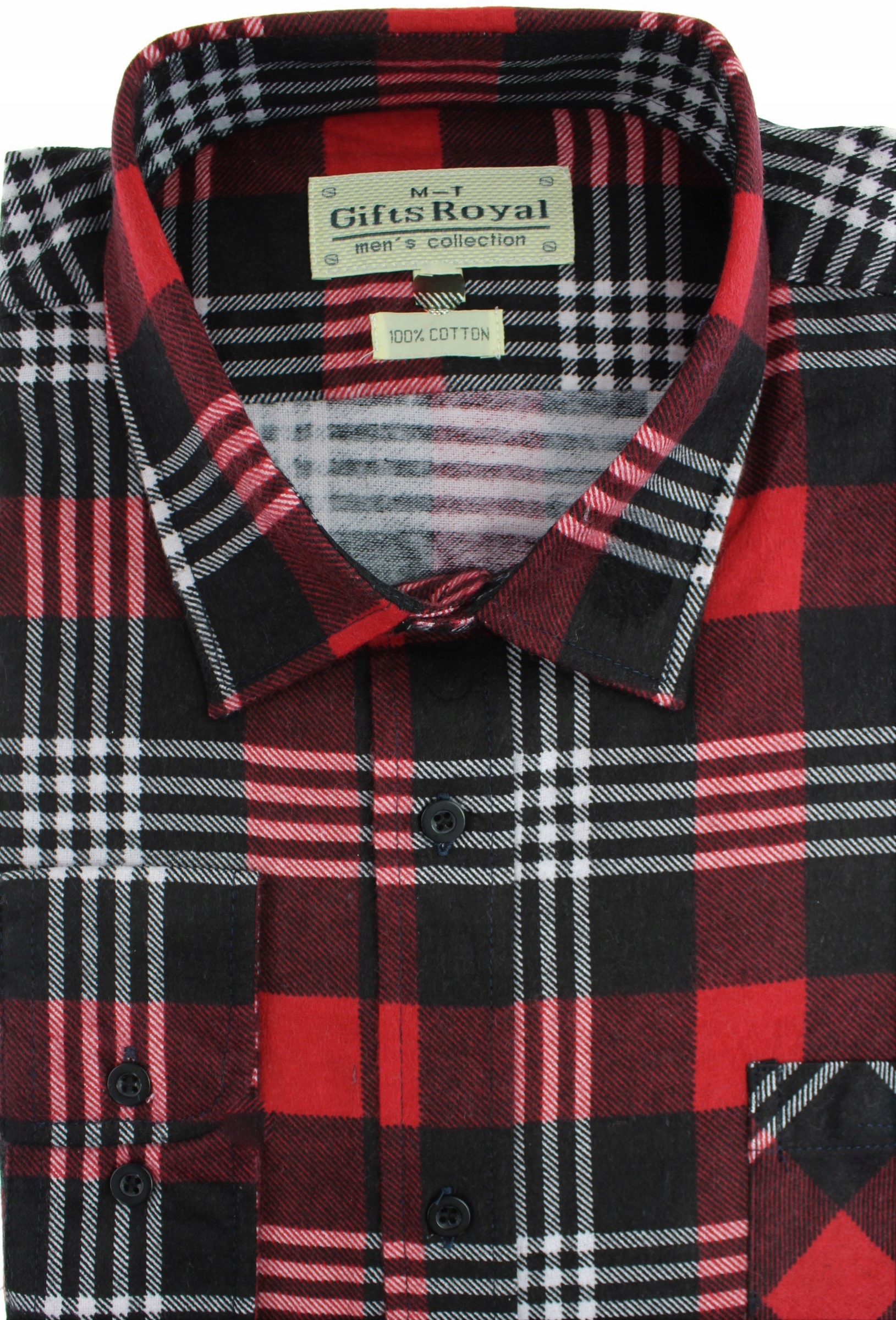 

Koszula Flanelowa Męska Duża W Kratę 3XL F43
