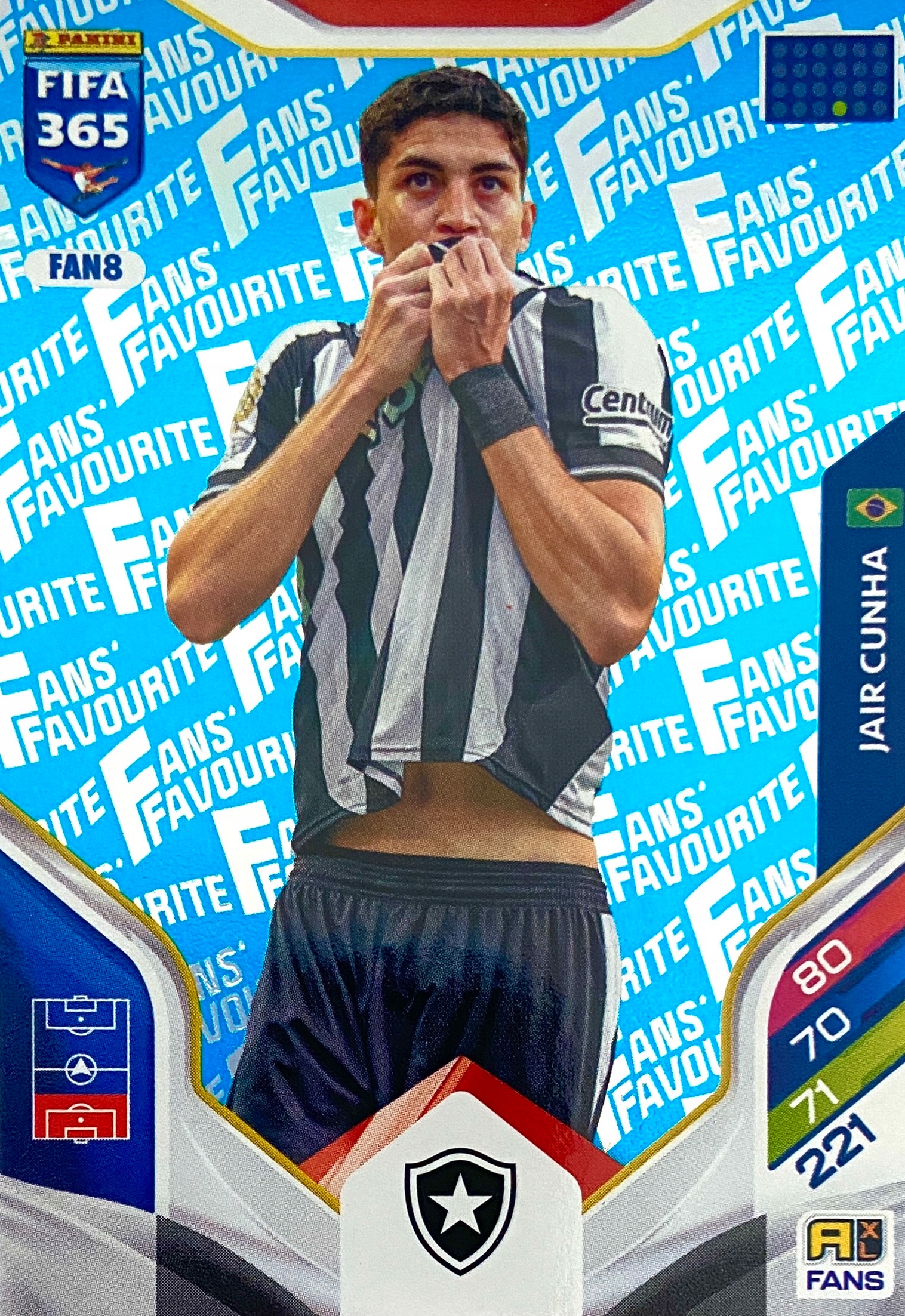 Panini Fifa 365 2026 Fans Favourite blue FAN8 Jair Cunha Botofago