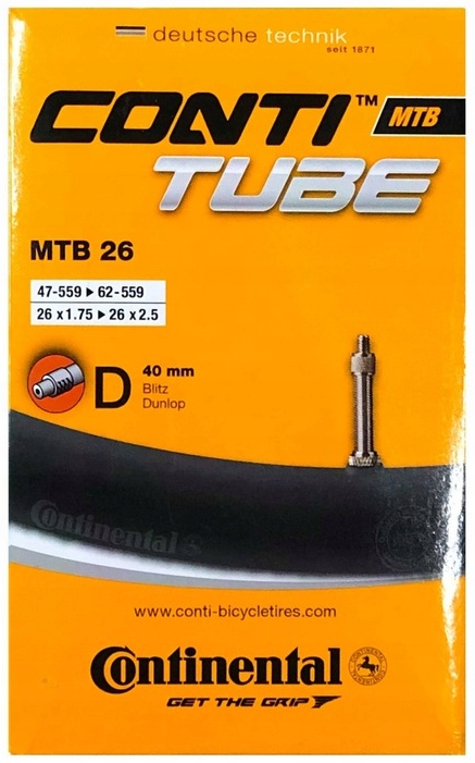 

Dętka Continental Mtb 26 1,75-2,50 47/62-559 DV40