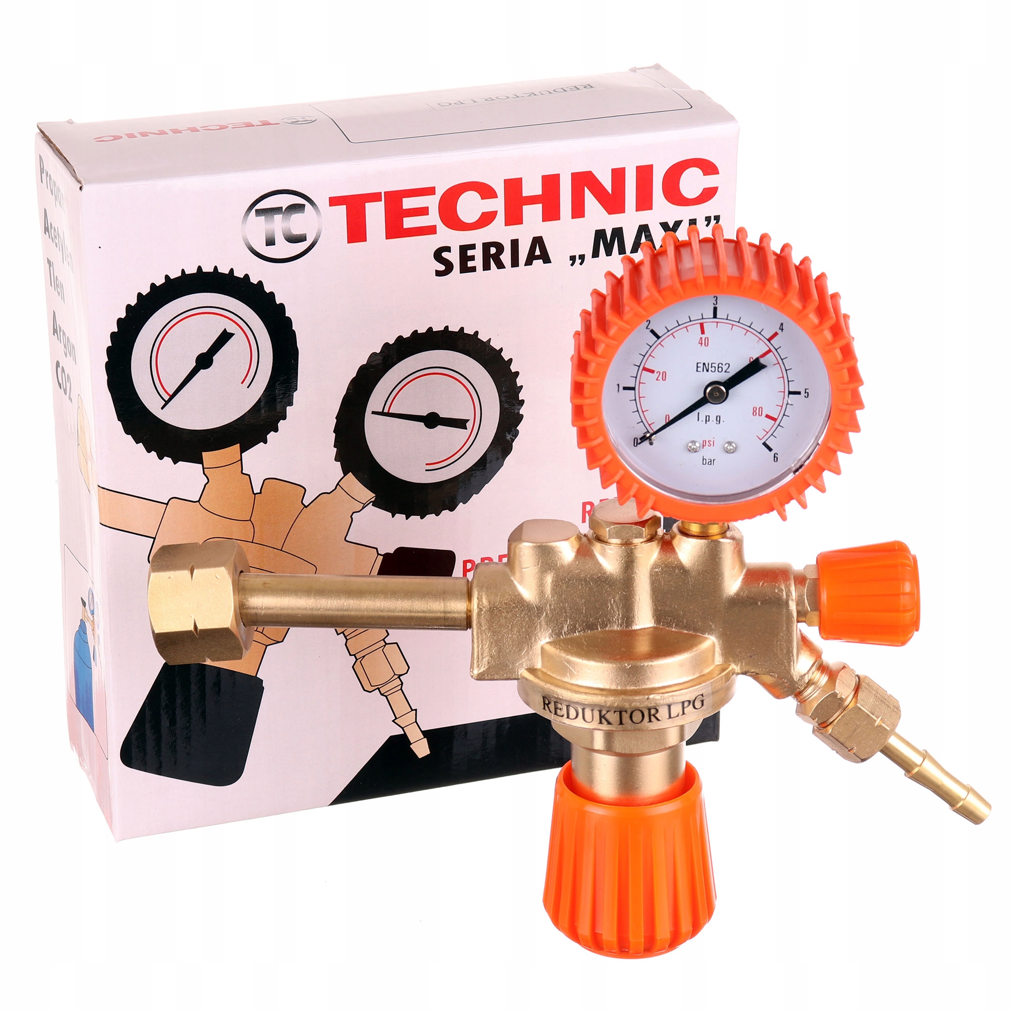 Propan-butanový Reduktor Lahví Lpg S Manometrem Pro Plynovou Láhev 11 Kg