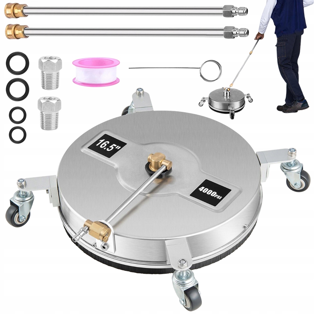 Tlaková Myčka 16,5 Palců Pebble Surface Cleaner 4000PSI 440 MM Se 4 Kolečky
