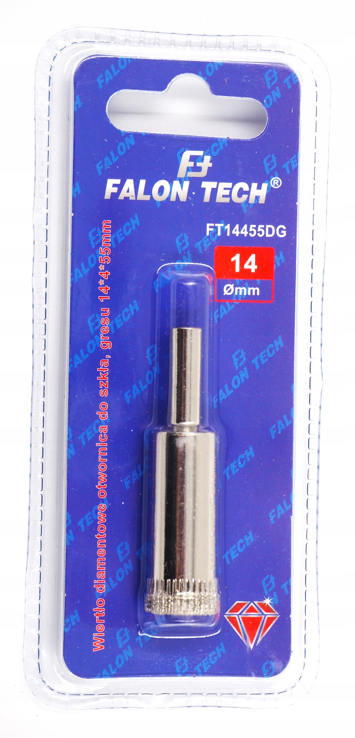 WIERTŁO DIAMENTOWE DO GRESU SZKŁA OTWORNICA 14 mm Marka Falon-Tech