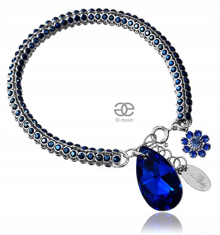 Unikátní Modrý Krystalový Náramek