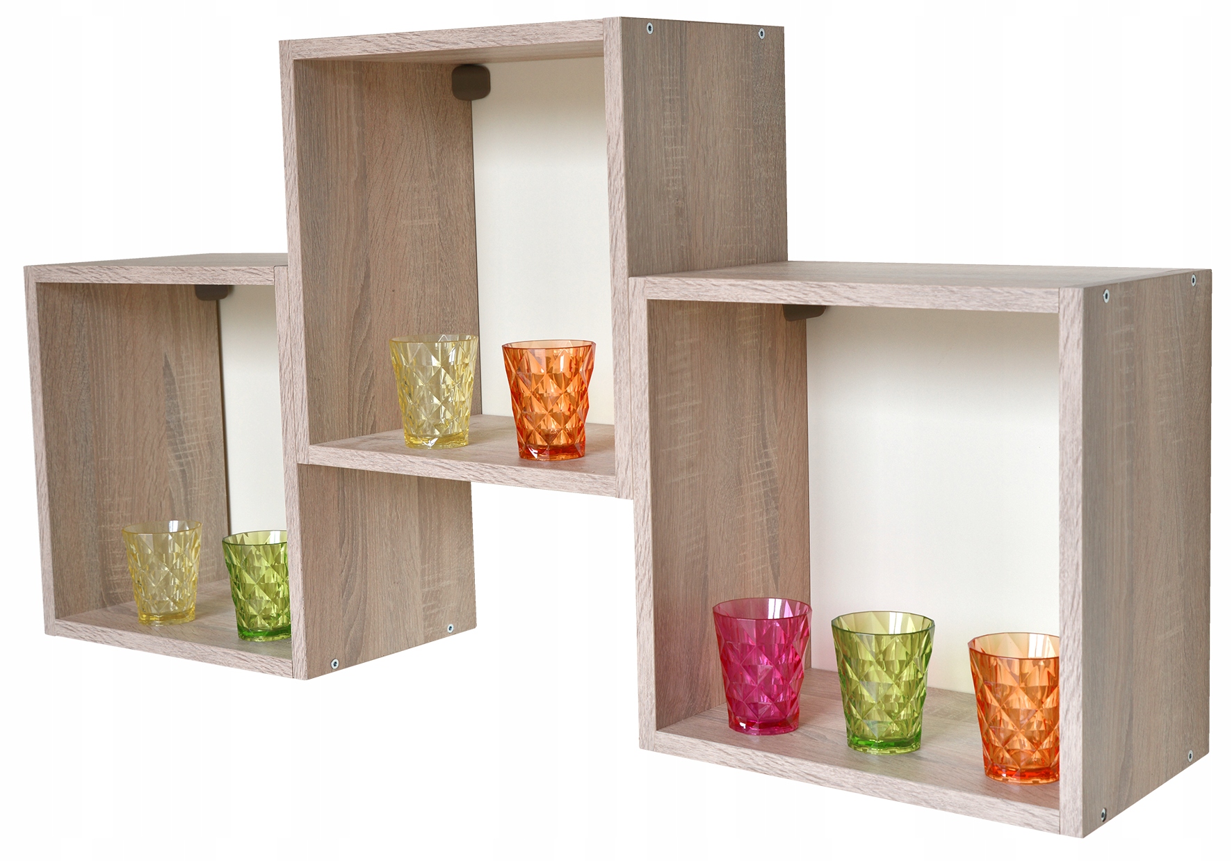 KUBIK PÓŁKA ŚCIENNA WISZĄCA DĄB SONOMA 30X30 Kolekcja półki