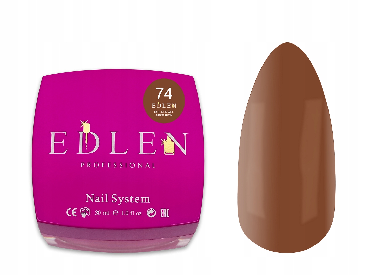 Builder Gel Coffee Lviv 74 Żel Budujący Brązowy Hema Free