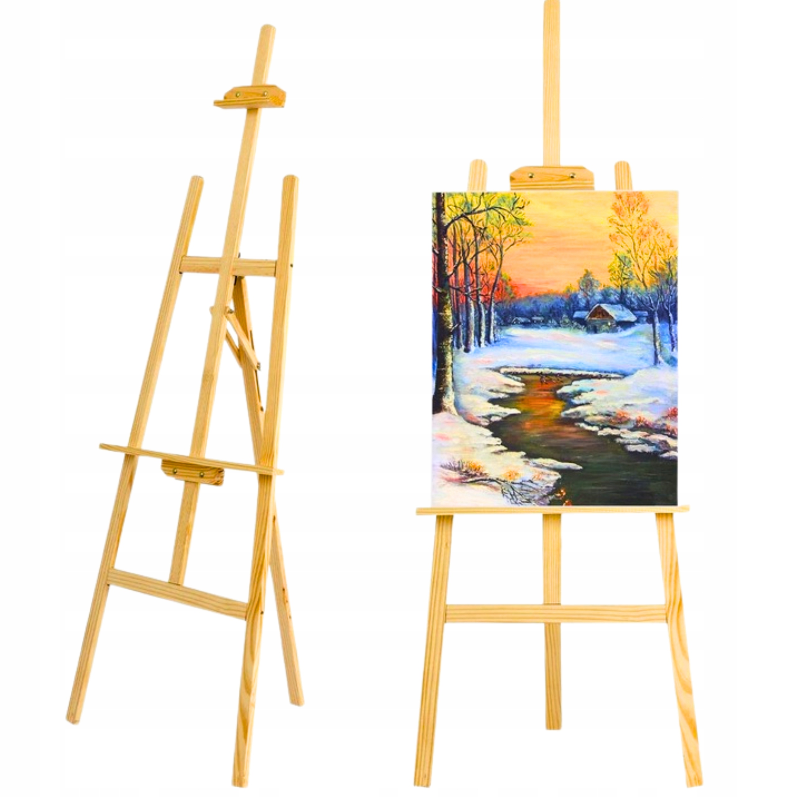 Dřevěný malířský stojan Malířské stojany pro děti i dospělé Abiko