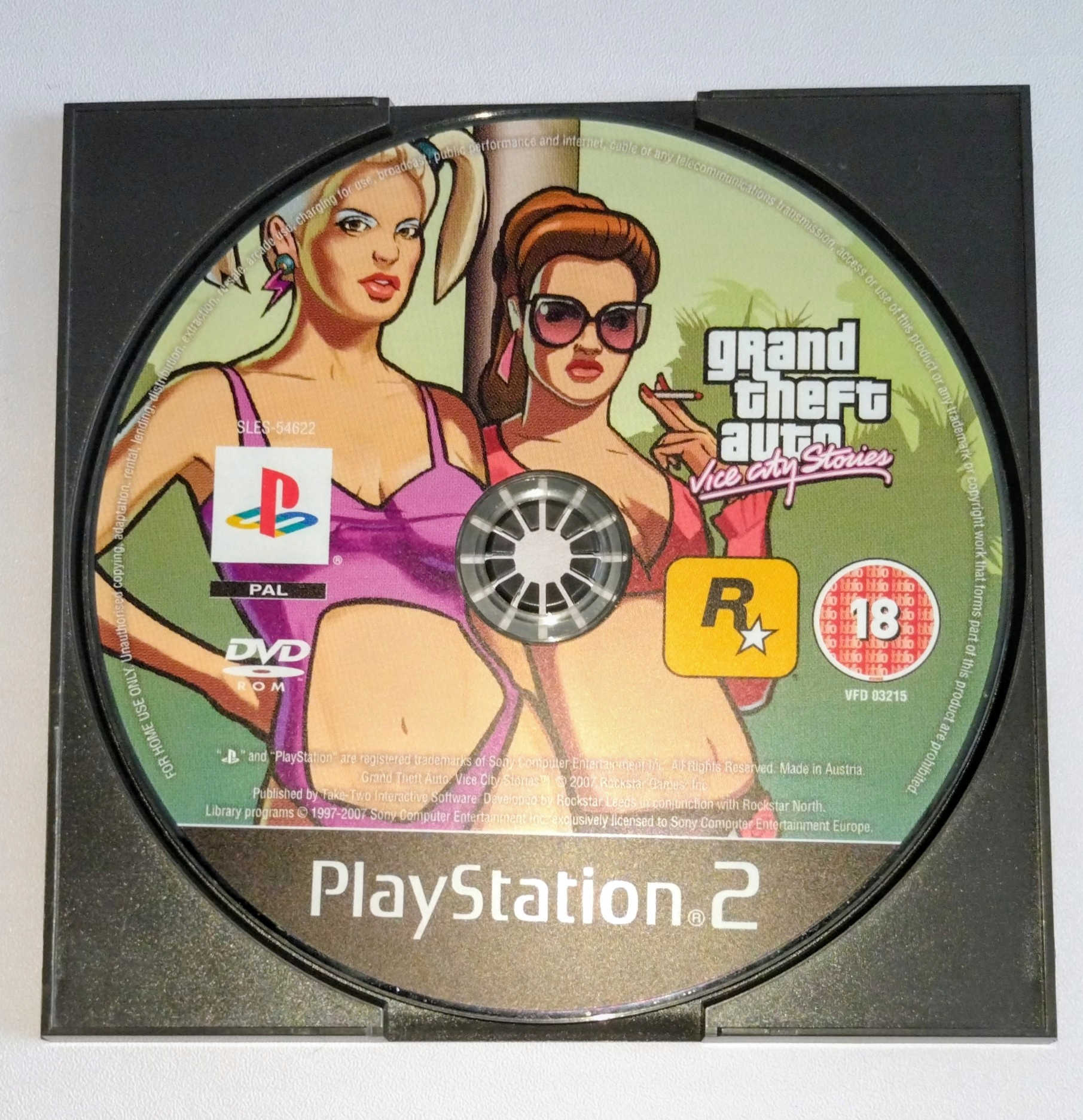 GRAND THEFT AUTO VICE CITY STORIES (PS2) SAMA PŁYTA. USZKODZONA !