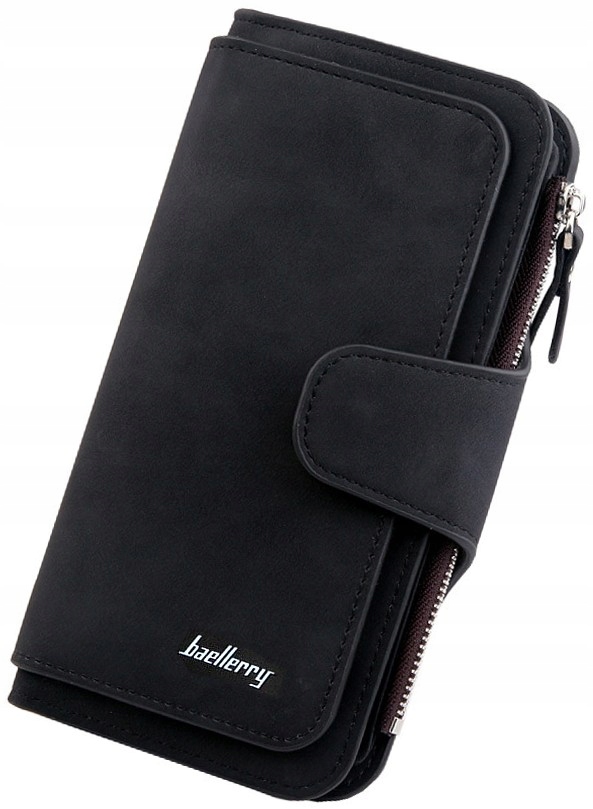 

Damski Portfel duży na zamek skórzany podwójny