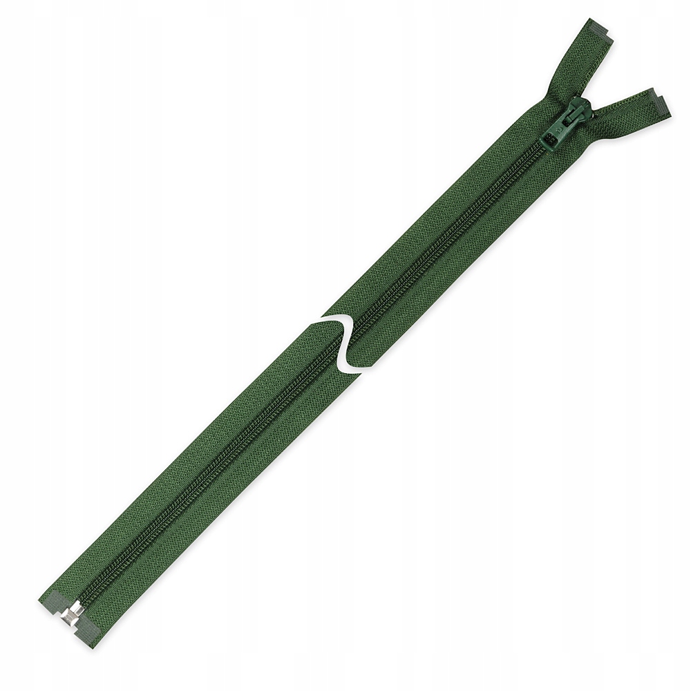 Zamek błyskawiczny do kurtki 30 cm zielony spirala