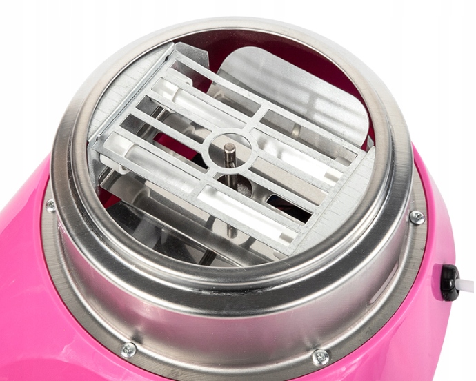 MASZYNA MASZYNKA WATY CUKROWEJ DOMOWA WATA CUKROWA RÓŻOWA PATYCZKI MAŁA Kolor dominujący różowy