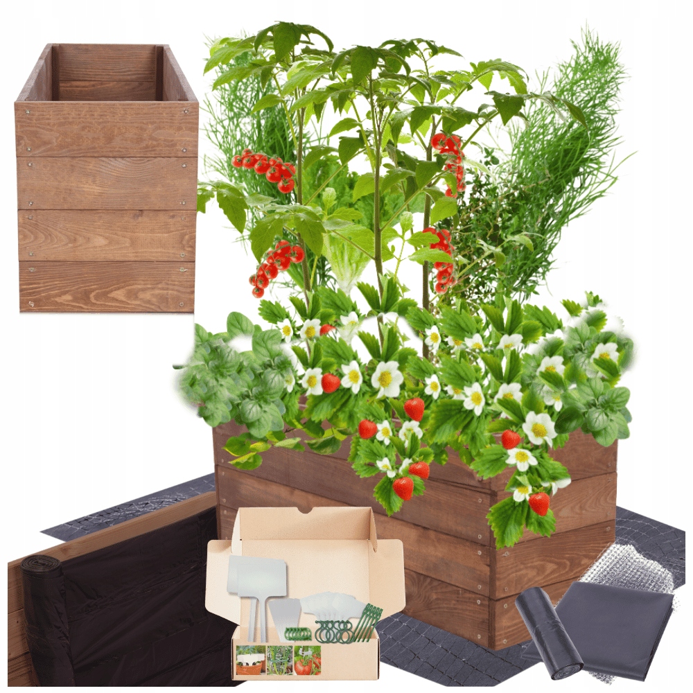 Vyvýšený záhon zeleninový záhon dřevěný pařeniště květináč impregnovaný 36x90x30