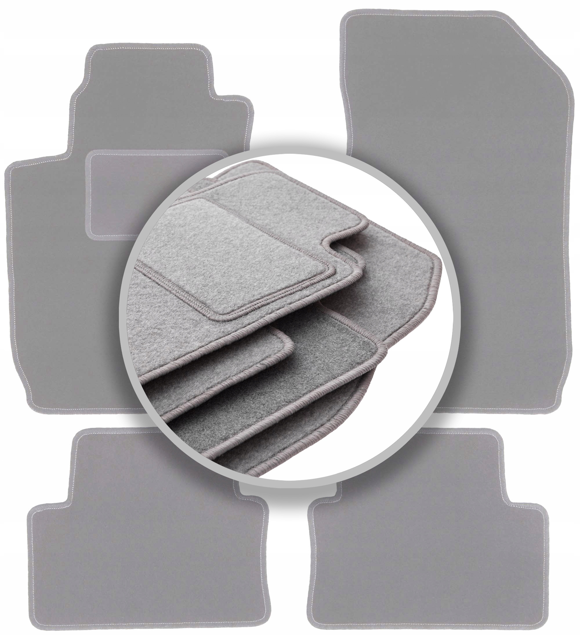Velurové koberce Oslo šedé pro: Alfa Romeo 159 sedan, kombi, estate, Sport