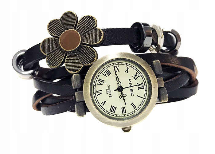 

Zegarek damski - retro - Vintage - pasek - skóra