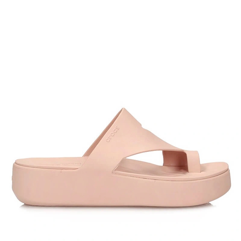 Nazouváky pantofle Crocs 210834-7AF Getaway Platform ToeLoopPink Caramel béžové