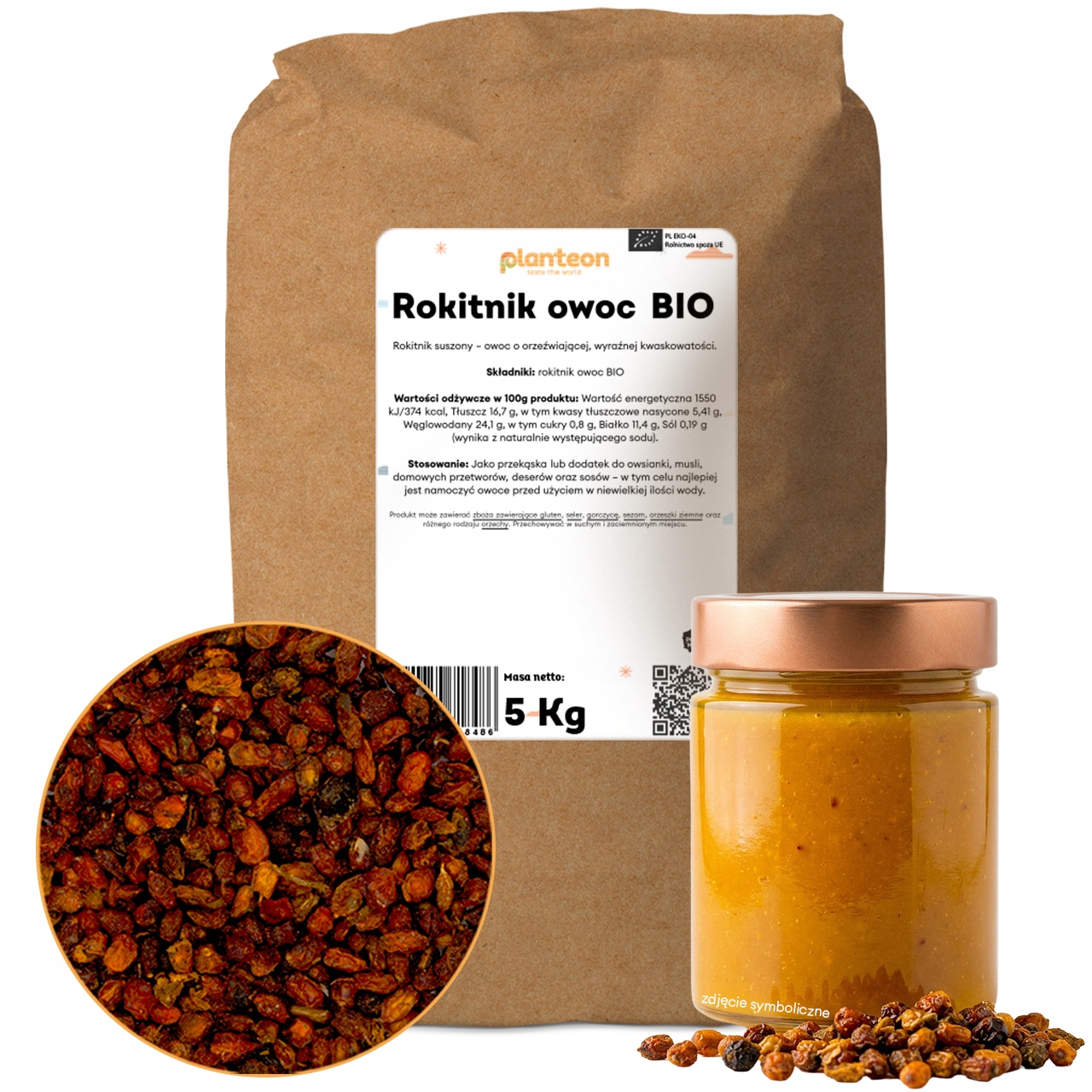 Rakytník plod Bio 5 kg na nálev plody rakytníku sušené bez chemie