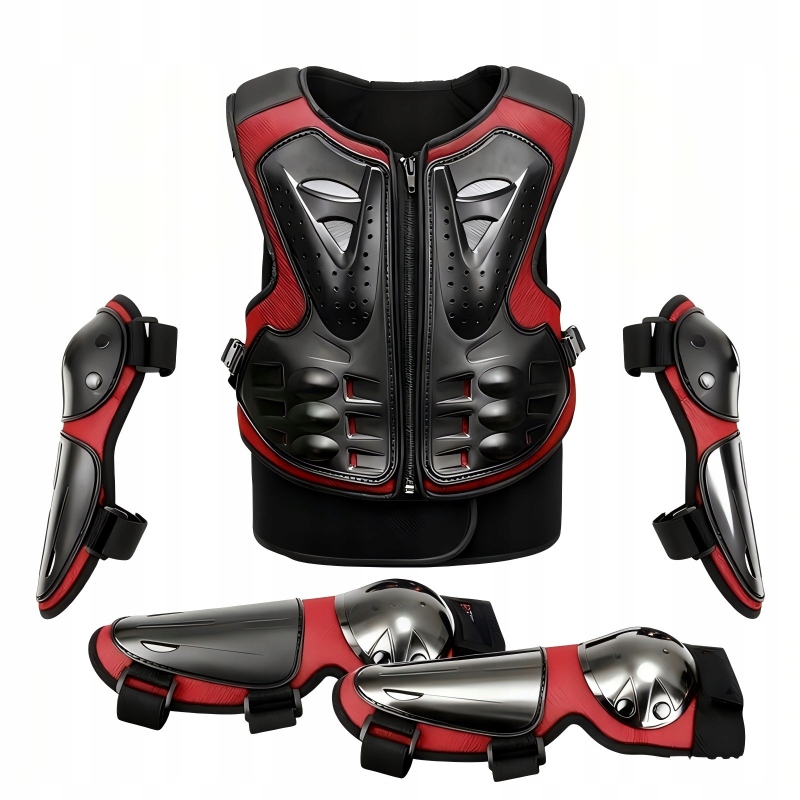 Sada brnění pro děti ve věku 5-13 let, červená