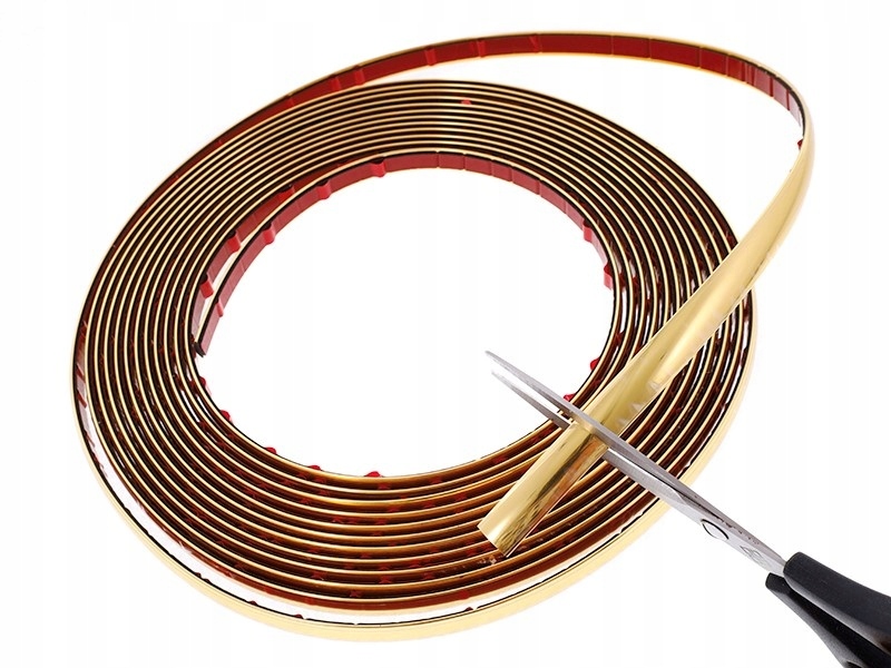 LISTWA TAŚMA DEKORACYJNA OZDOBNA ZŁOTA 12mmX8m SAMOPRZYLEPNA Producent Carmotion