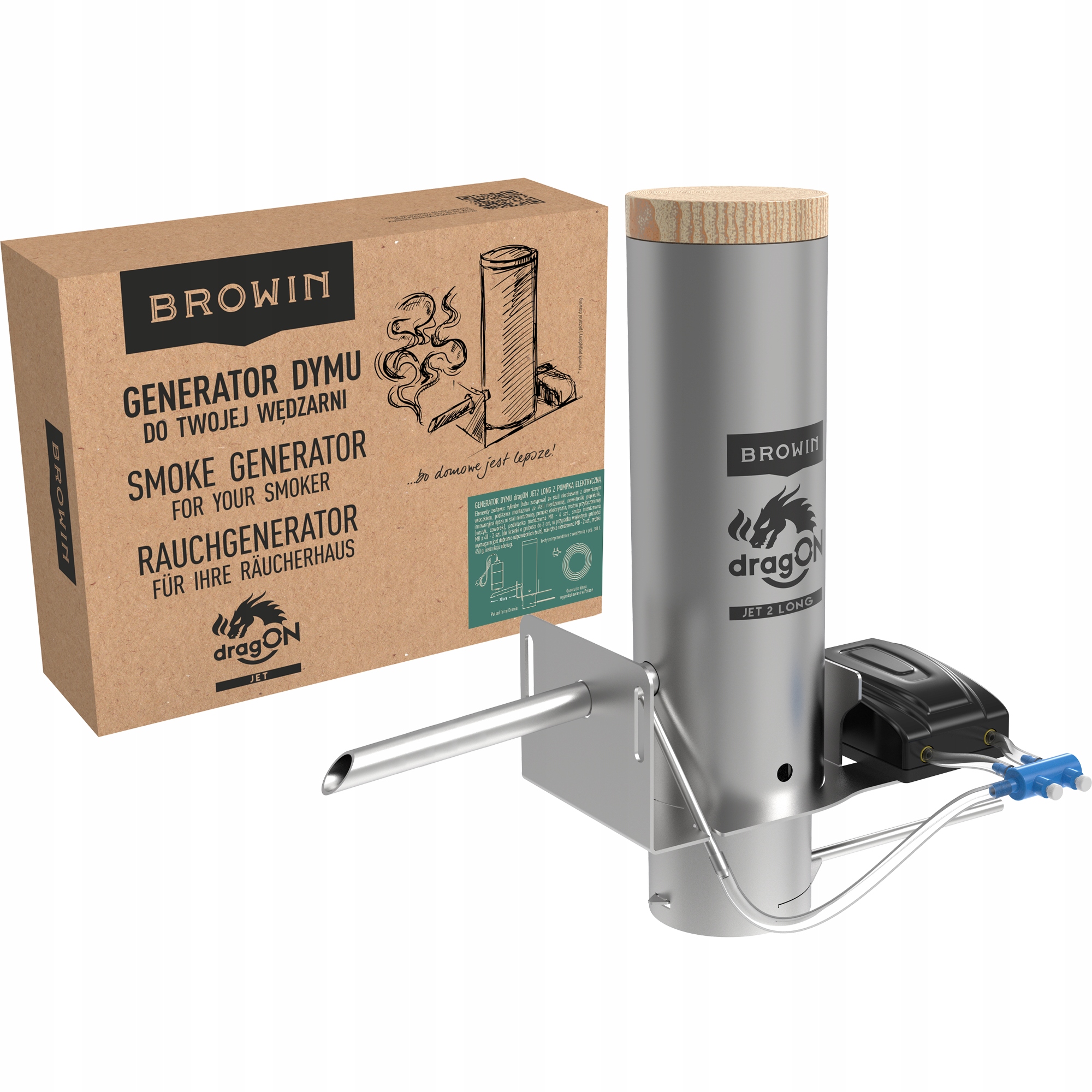 Generátor dymu Browin nerezová oceľ s popolníkom