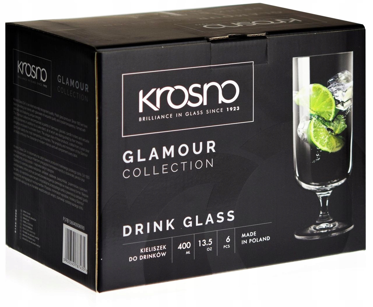 

Kieliszki szklanki do drinków soków Krosno Glamour