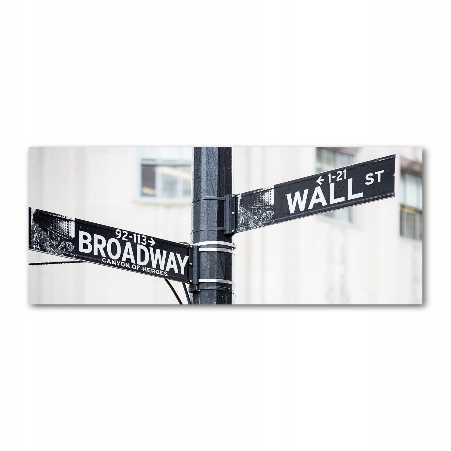 

Foto obraz szkło akryl Wall street znak 125x50 cm