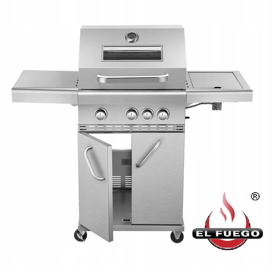

Grill Gazowy El Fuego Pittsburgh Żeliwny Z Szybą