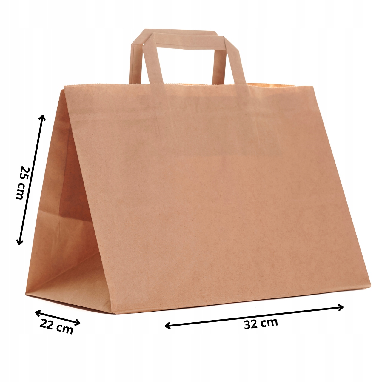 TORBA TOREBKA PAPIEROWA EKO BRĄZ 32x22x25cm 250szt Marka Torby Pro