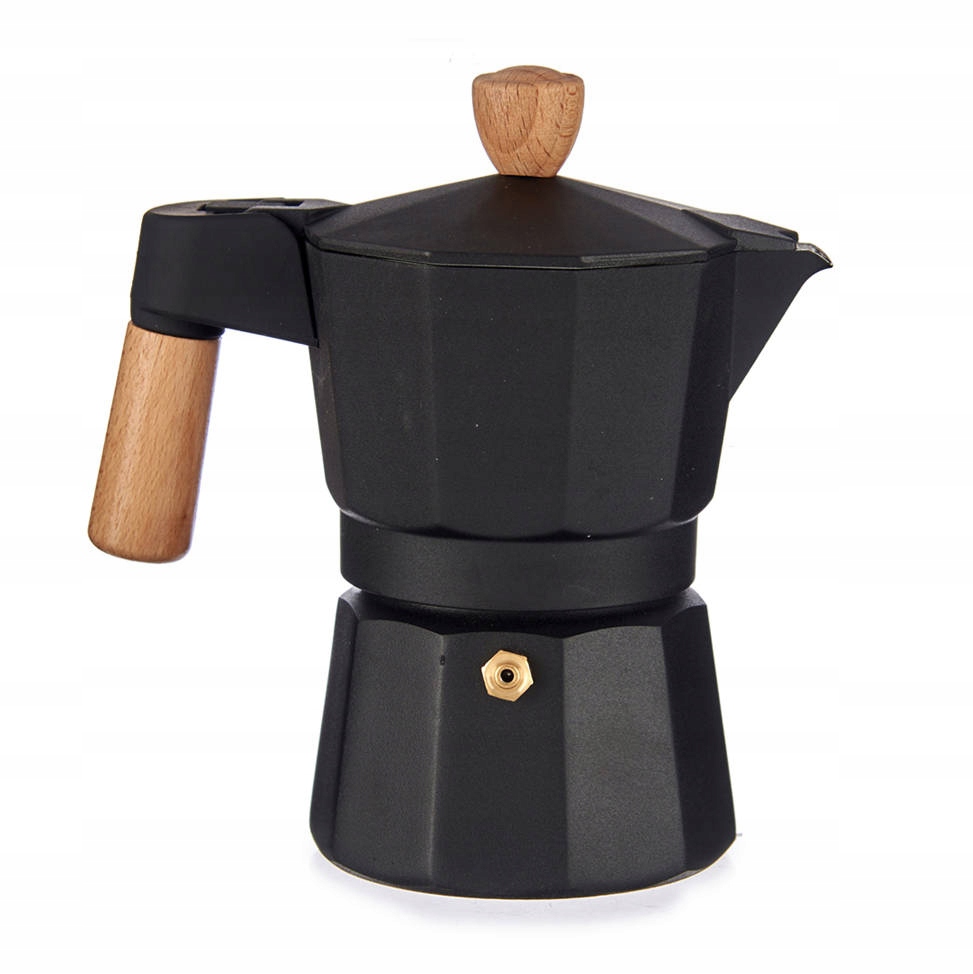 KAWIARKA do parzenia kawy ALUMINIOWA 150 ml CZARNA Materiał aluminium